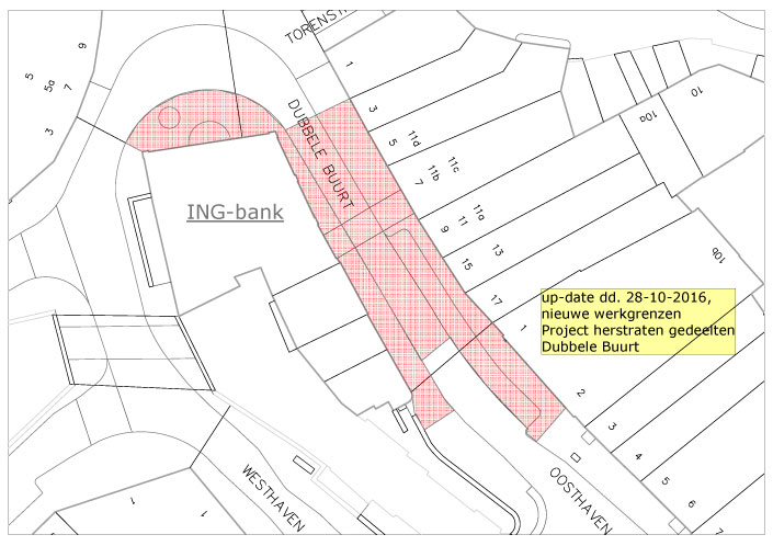 omgevingskaart van Bestratingswerkzaamheden Wijdstraat en Dubbele Buurt